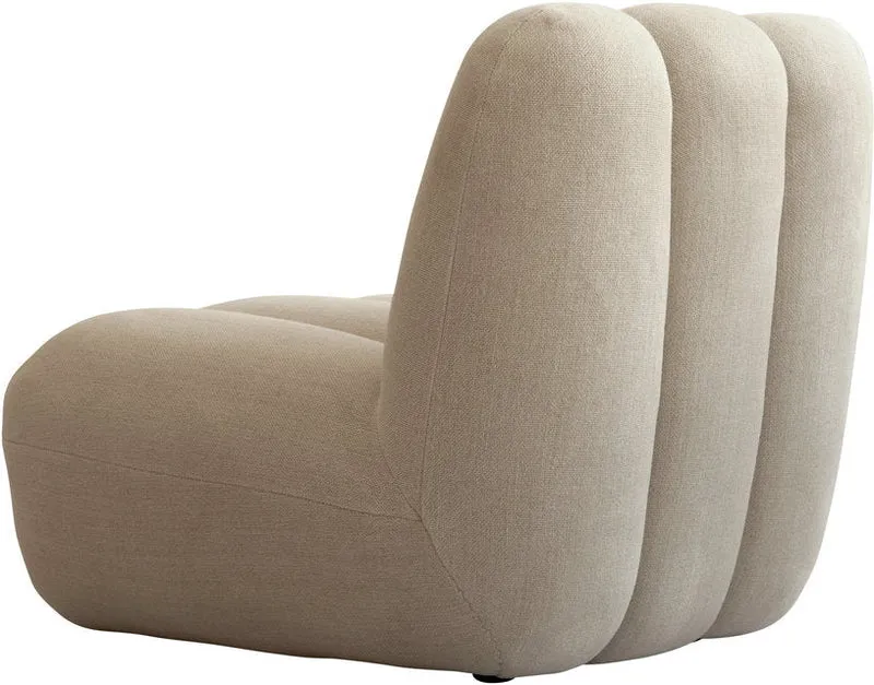Fauteuil design en tissu lin beige Toe - 101 COPENHAGEN