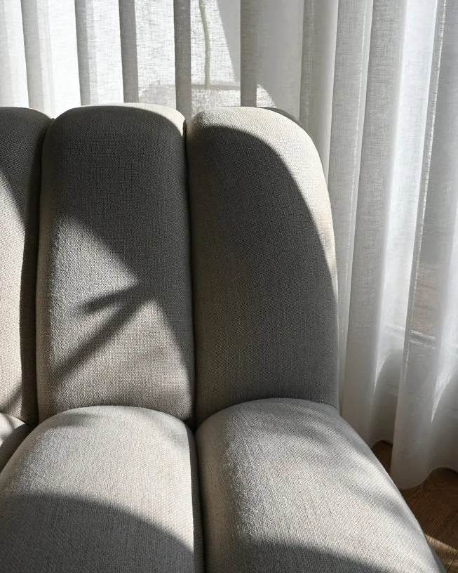 Fauteuil design en tissu lin beige Toe - 101 COPENHAGEN