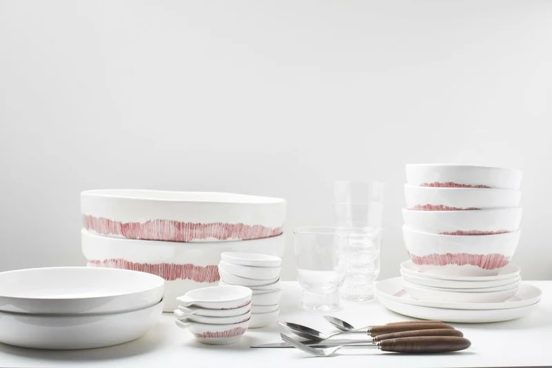 Bol S blanc avec motif rouge Feast - Serax