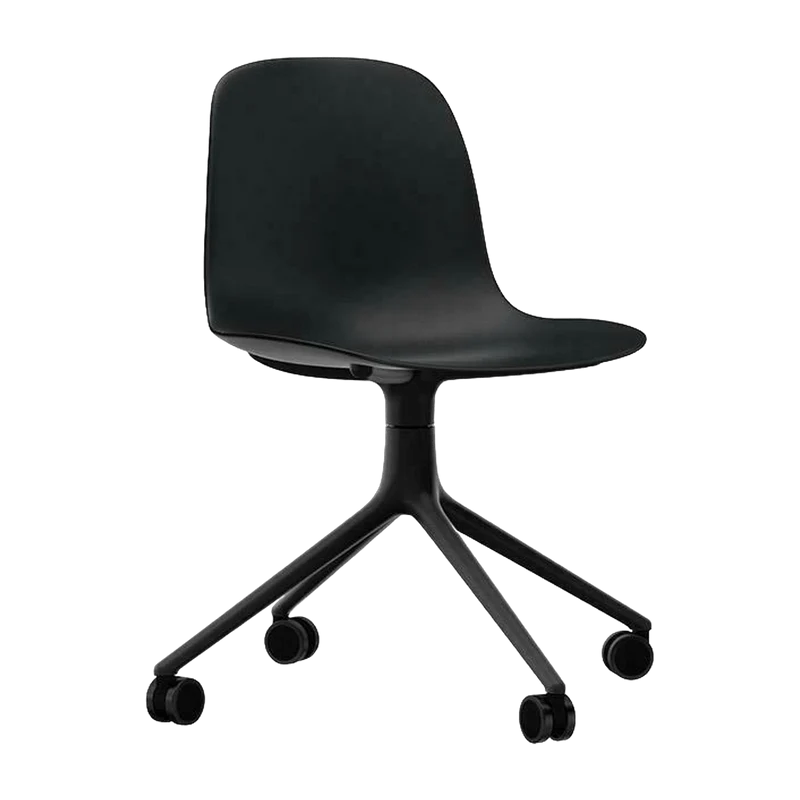Form Chair Swivel 4W Black Alu - Normann Copenhagen