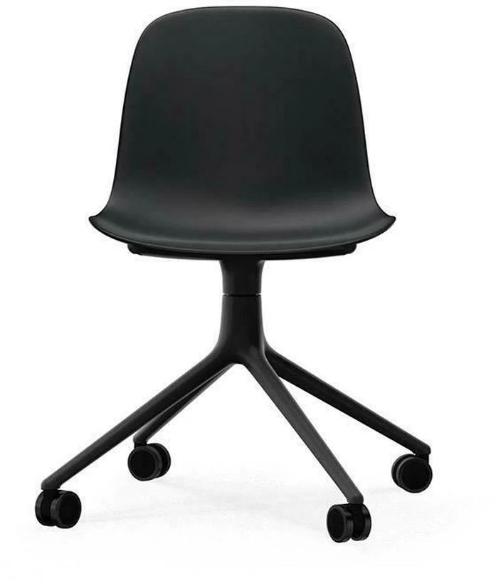 Form Chair Swivel 4W Black Alu - Normann Copenhagen