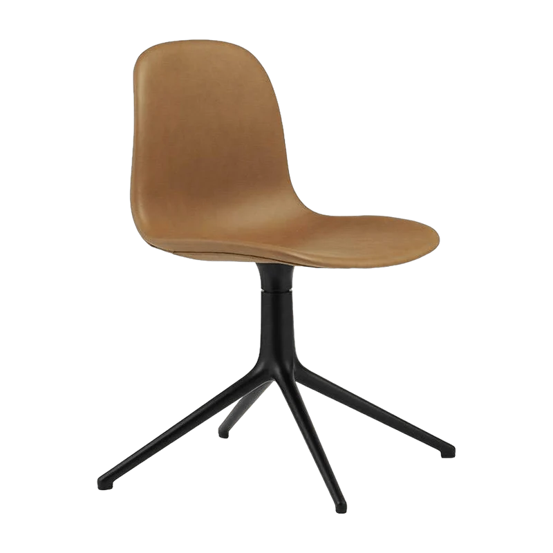 Chaise Form Chair Swivel 4L Full Uph. Black Alu - Normann Copenhagen