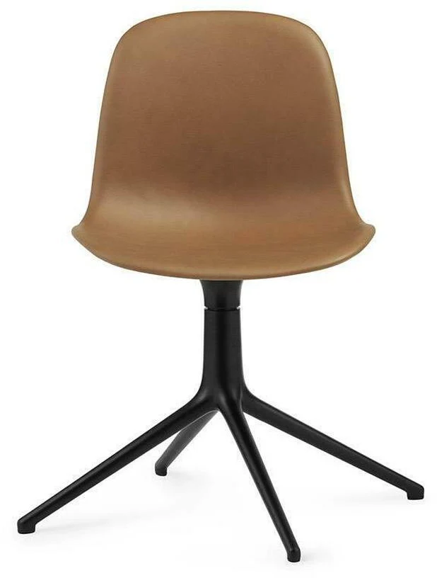 Chaise Form Chair Swivel 4L Full Uph. Black Alu - Normann Copenhagen