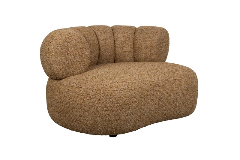 Canapé arrondi en tissu marron 120x98x66cm Georgia - Dutchbone