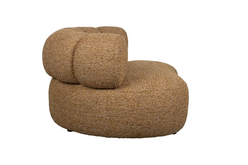 Canapé arrondi en tissu marron 120x98x66cm Georgia - Dutchbone
