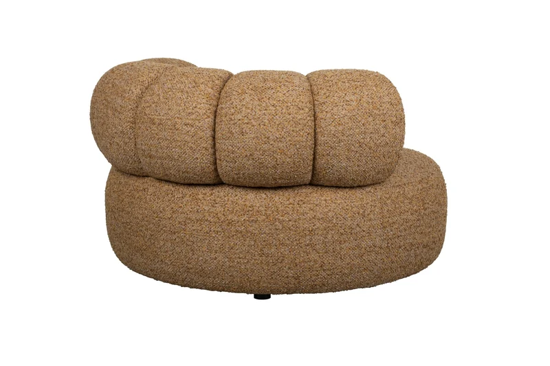 Canapé arrondi en tissu marron 120x98x66cm Georgia - Dutchbone