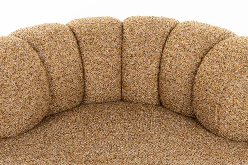 Canapé arrondi en tissu marron 120x98x66cm Georgia - Dutchbone