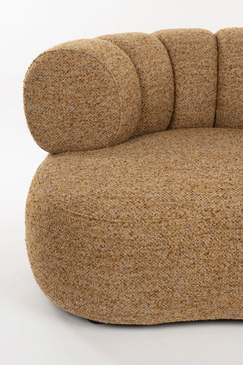 Canapé arrondi en tissu marron 120x98x66cm Georgia - Dutchbone