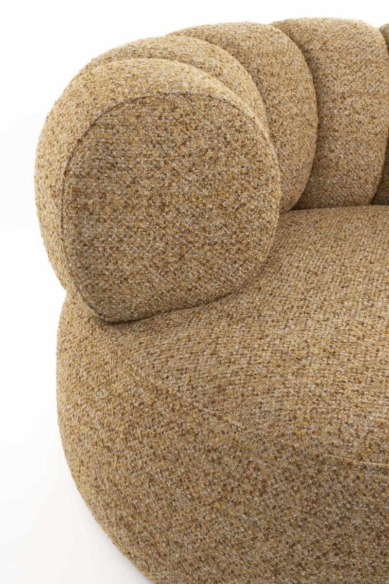 Canapé arrondi en tissu marron 120x98x66cm Georgia - Dutchbone