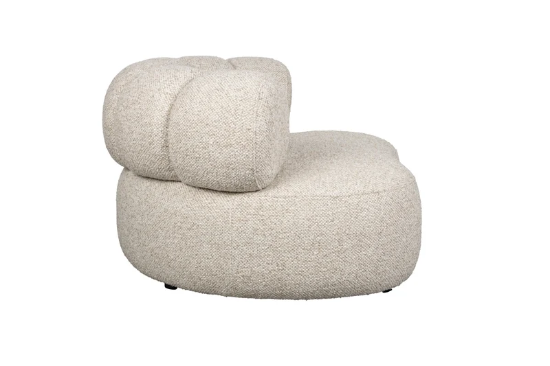 Canapé arrondi en tissu beige 120x98x66cm Georgia - Dutchbone