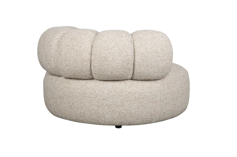 Canapé arrondi en tissu beige 120x98x66cm Georgia - Dutchbone