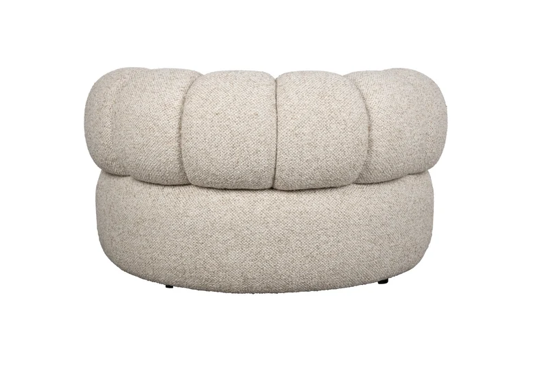 Canapé arrondi en tissu beige 120x98x66cm Georgia - Dutchbone