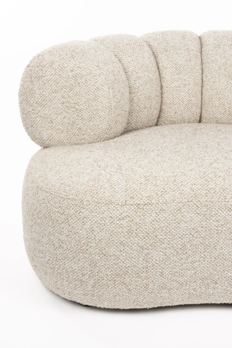 Canapé arrondi en tissu beige 120x98x66cm Georgia - Dutchbone