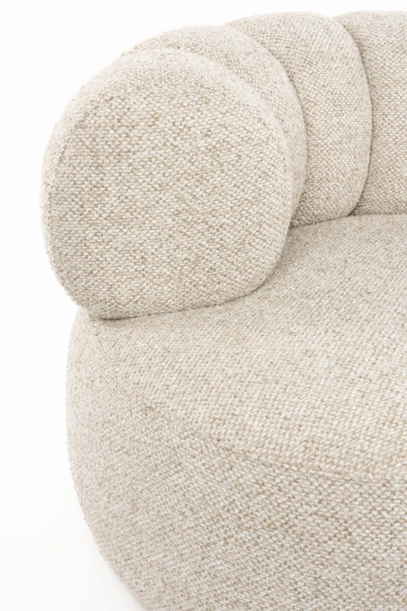 Canapé arrondi en tissu beige 120x98x66cm Georgia - Dutchbone