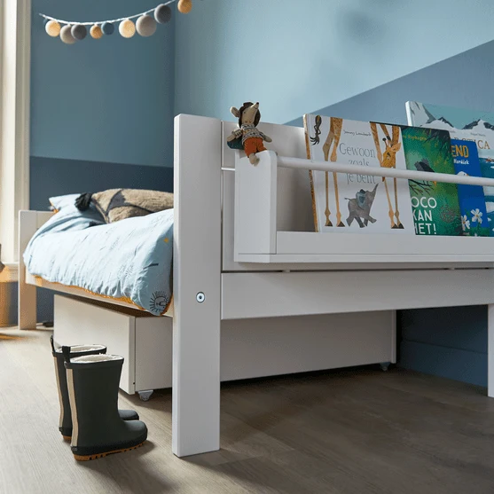 Lifetime Kidsrooms Kinderbett 90 x 200 cm ohne Rückseite Weiss
