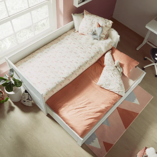Lifetime Kidsrooms Tagesbett mit Gästebett & Bettschublade - Original Weiss