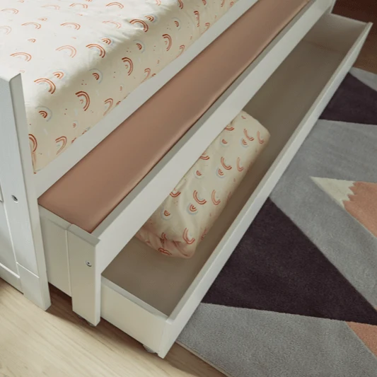 Lifetime Kidsrooms Tagesbett mit Gästebett & Bettschublade - Original Weiss