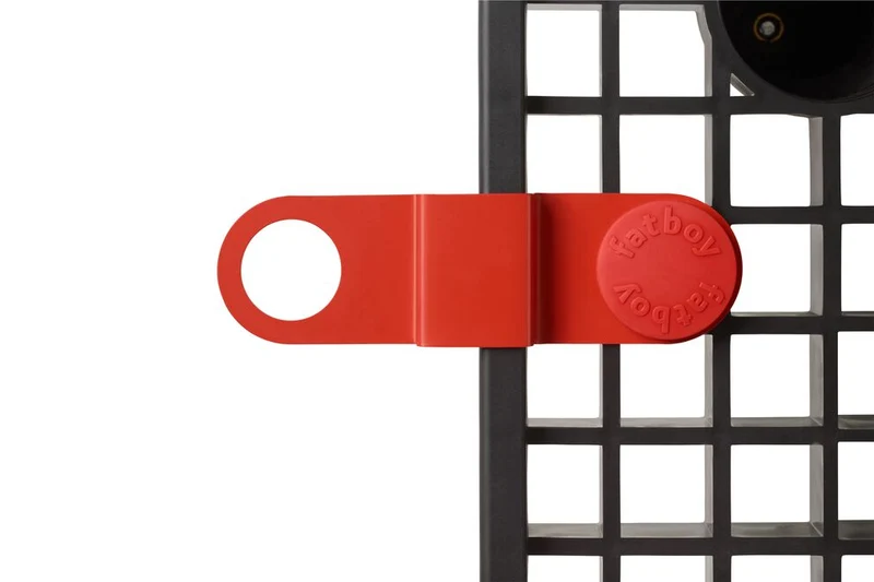 Module d’angle gauche de canapé d’extérieur rayé orange Paletti - Fatboy