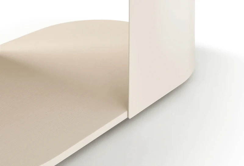 Table d'appoint en frêne beige et acier beige 63,5x36,5x52cm Plateau - Fest Amsterdam
