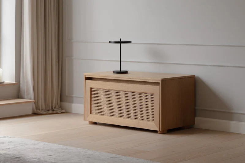 Meuble de rangement multifonctionnel en chêne 90x45cm Hideaway - Umage