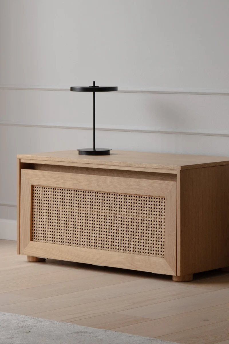 Meuble de rangement multifonctionnel en chêne 90x45cm Hideaway - Umage