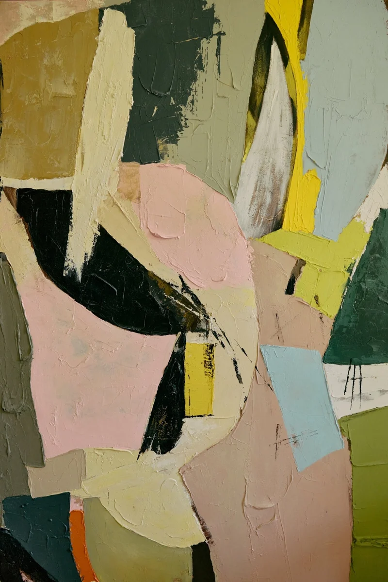 Tableau de peinture en toile et bois 103x143cm Colour cult - HKliving