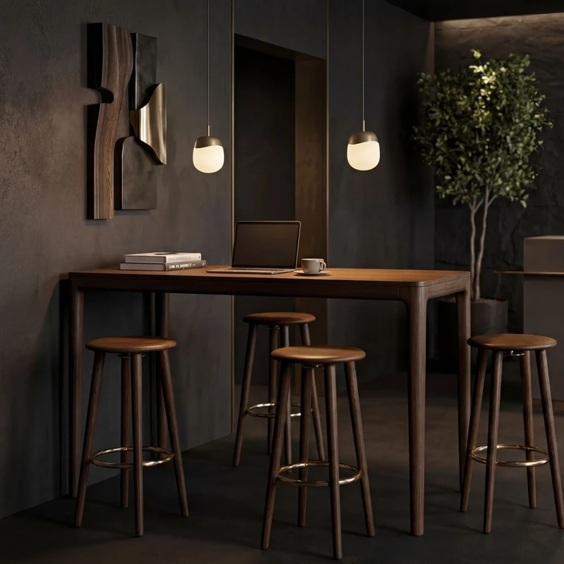 Table haute en noyer 200x60x105cm Heart'n soul - Umage