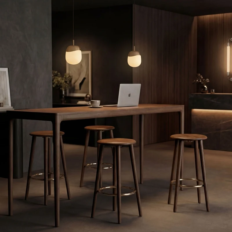 Table haute en noyer 200x60x105cm Heart'n soul - Umage