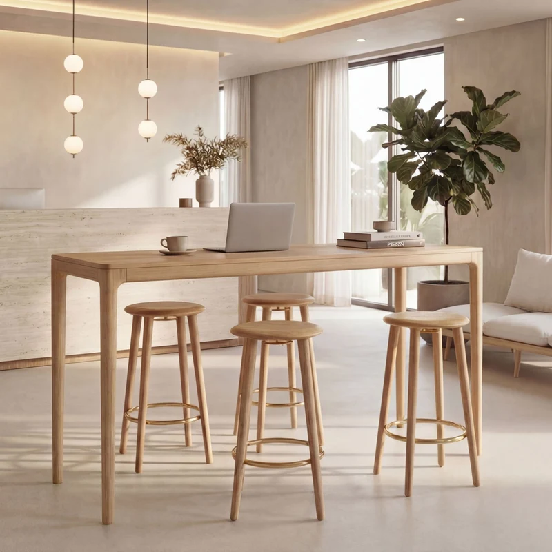 Table haute en chêne 200x60x105cm Heart'n soul - Umage