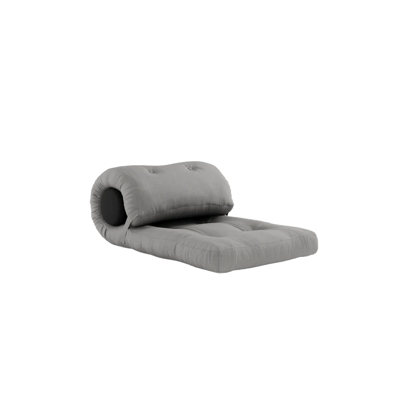 Fauteuil convertible gris avec coussin gris foncé 70x120x40cm Wrap - Karup Design