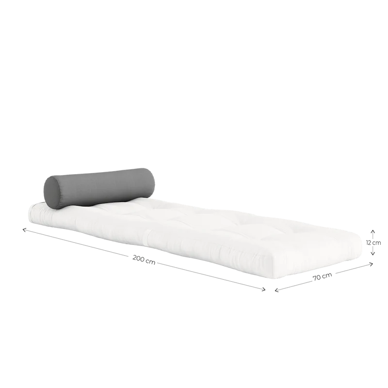 Fauteuil convertible gris avec coussin gris foncé 70x120x40cm Wrap - Karup Design