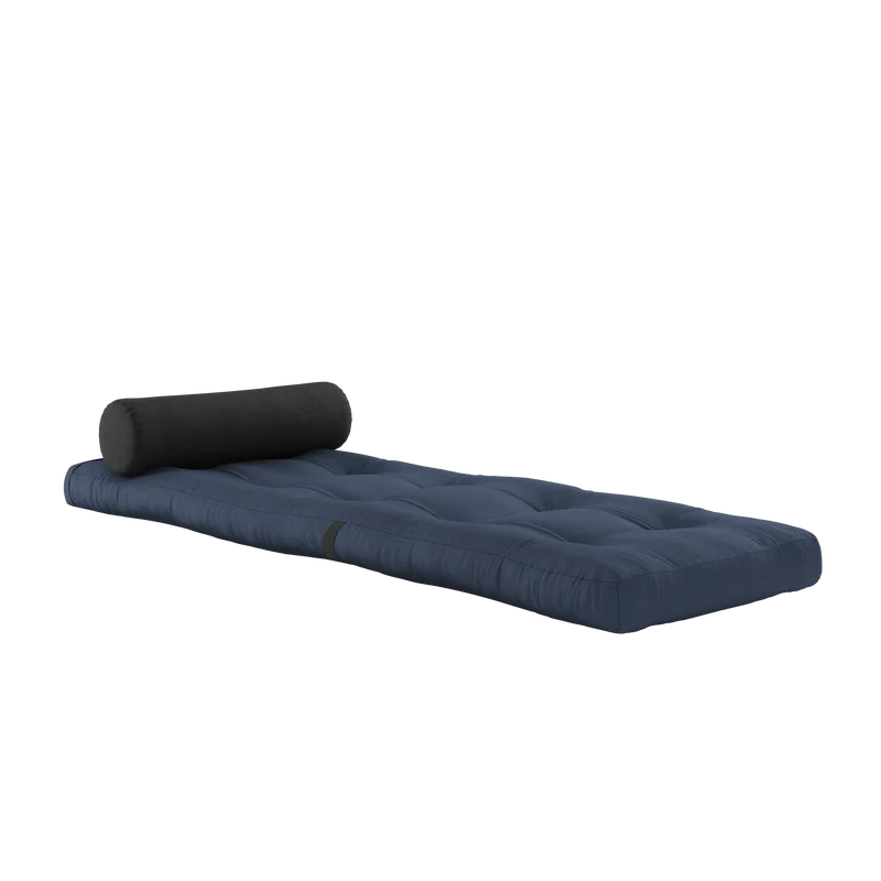 Fauteuil convertible bleu marine avec coussin gris foncé 70x120x40cm Wrap - Karup Design