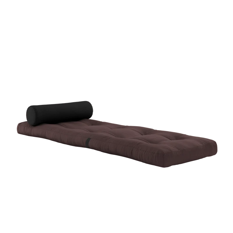 Fauteuil convertible marron avec coussin gris foncé 70x120x40cm Wrap - Karup Design