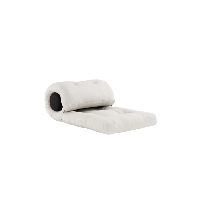 Fauteuil convertible natural avec coussin gris foncé 70x120x40cm Wrap - Karup Design