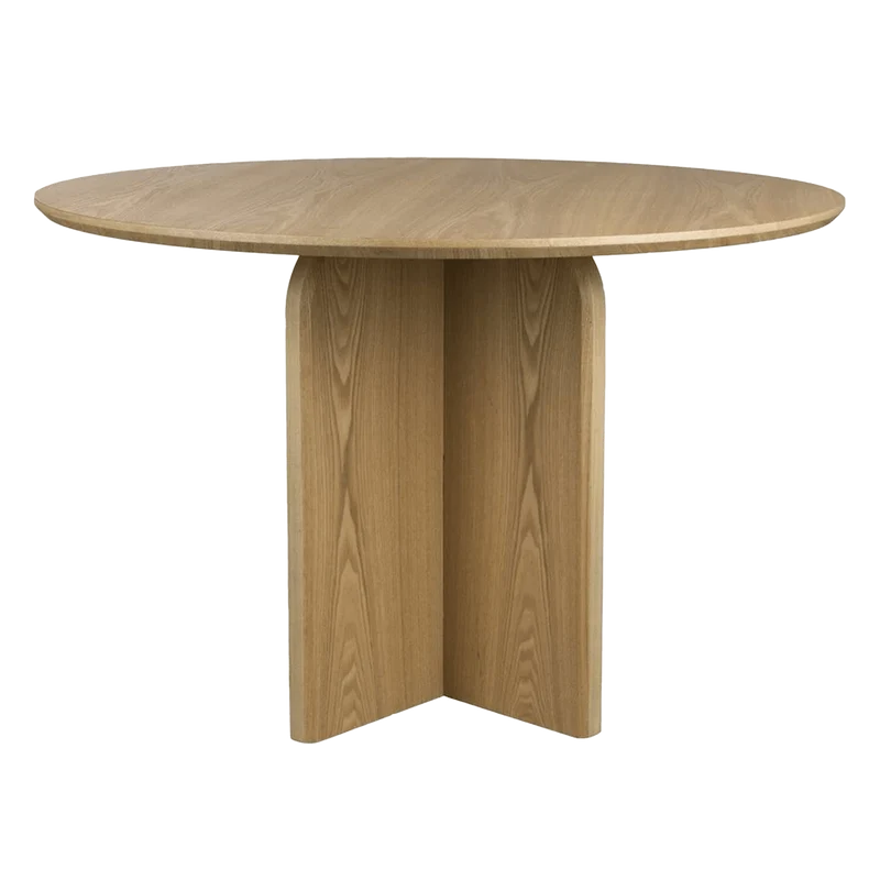 Table à manger ronde en bois marron 120cm Alma - The Cool Republic