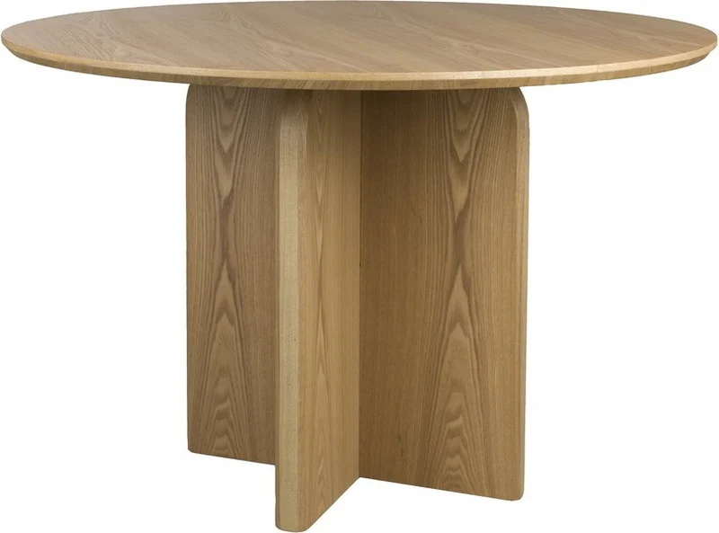 Table à manger ronde en bois marron 120cm Alma - The Cool Republic