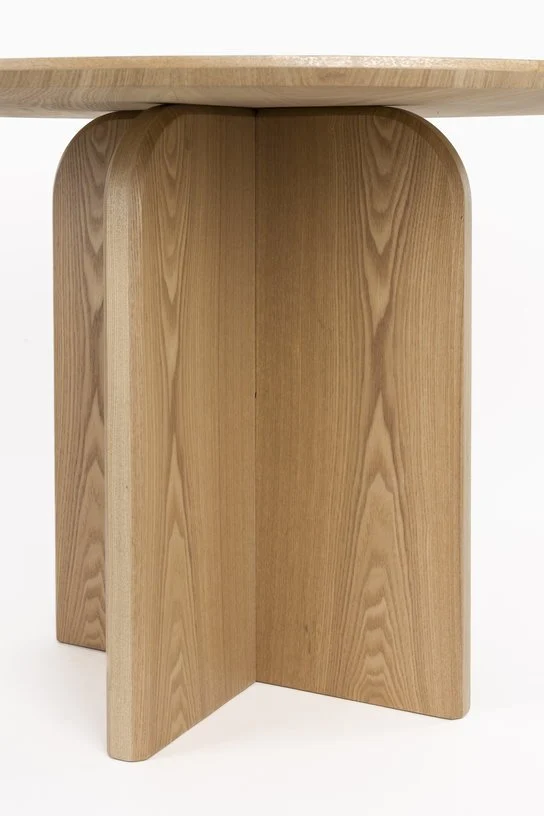 Table à manger ronde en bois marron 120cm Alma - The Cool Republic
