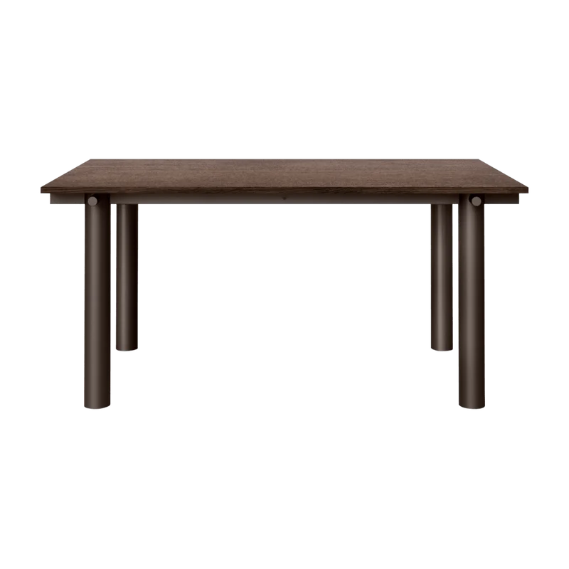 Table à manger en chêne teinté et acier chocolat 160x90cm Atura - Ferm living