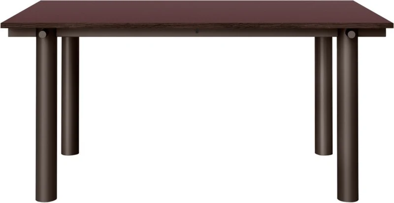 Table à manger en chêne bordeaux et acier chocolat 160x90cm Atura - Ferm living