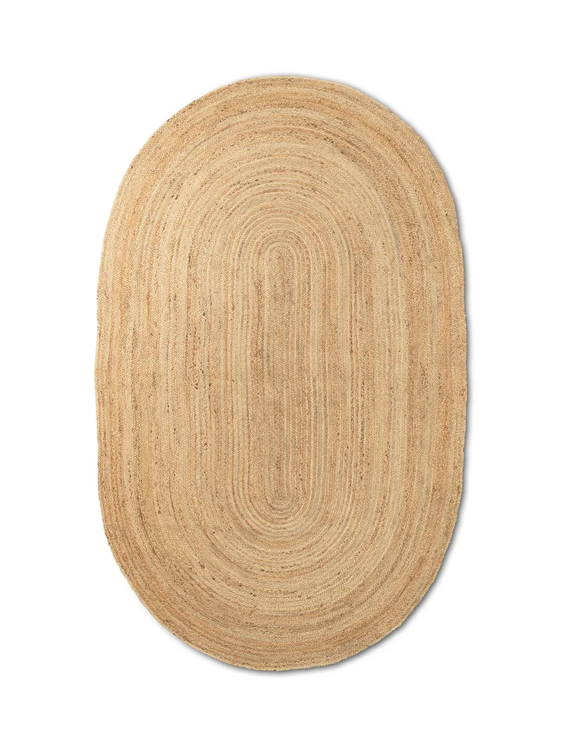 Ferm Living Eternal Oval Jute Teppich - Small - Natural