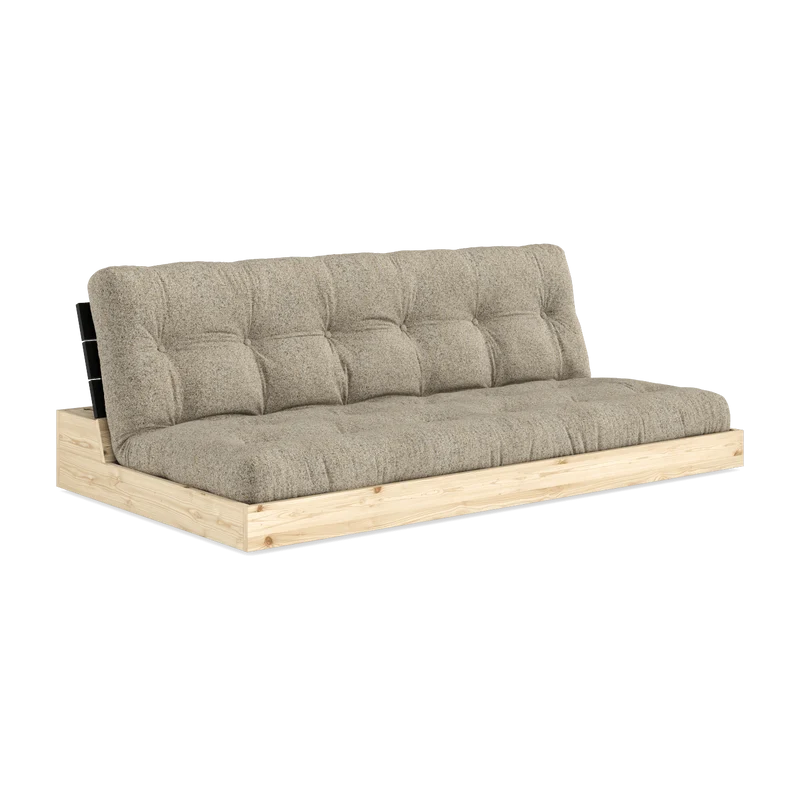 Canapé convertible en pin noir 196x166cm avec son futonwarm sand Base - Karup Design