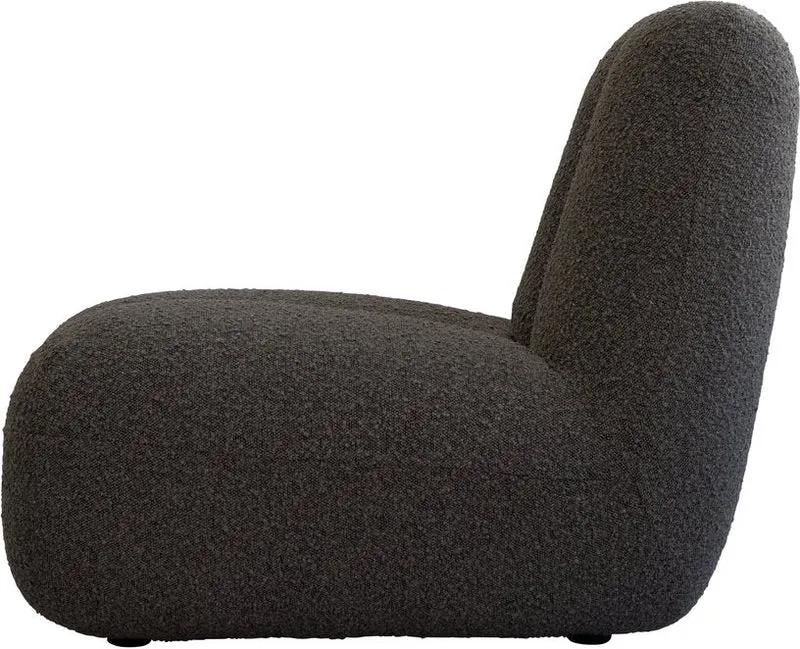 Fauteuil design en tissu bouclé taupe foncé Toe - 101 COPENHAGEN