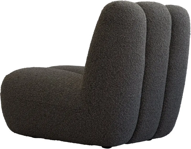 Fauteuil design en tissu bouclé taupe foncé Toe - 101 COPENHAGEN