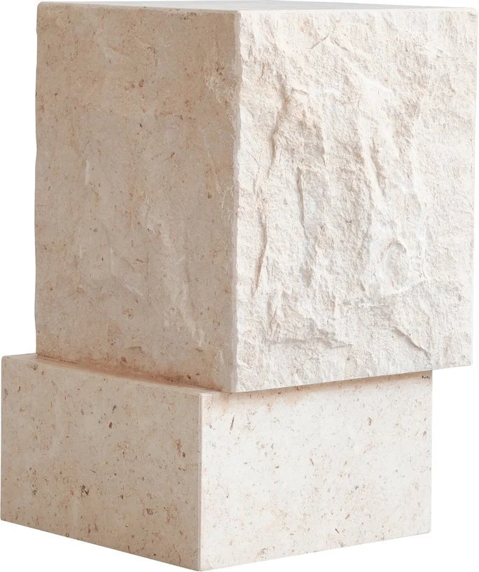 Table d'appoint en calcaire 33x32x50cm Temple - 101 COPENHAGEN