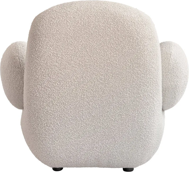 Fauteuil avec accoudoirs en tissu bouclé blanc cassé Toe - 101 COPENHAGEN