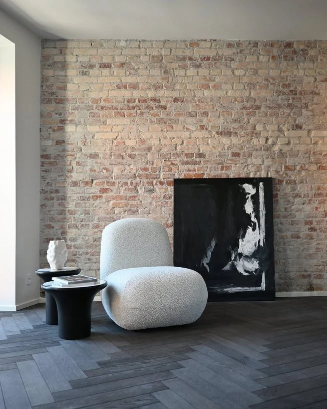 Fauteuil en tissu bouclé banc cassé Toe - 101 COPENHAGEN
