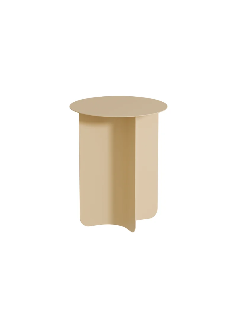 Table d'appoint ronde en acier beige 40x50cm Yaro - Metallbude