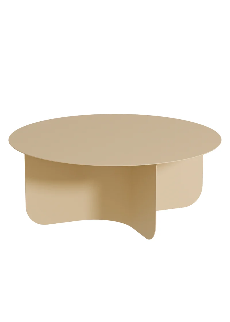 Table basse ronde en acier beige 90x35cm Miro - Metallbude