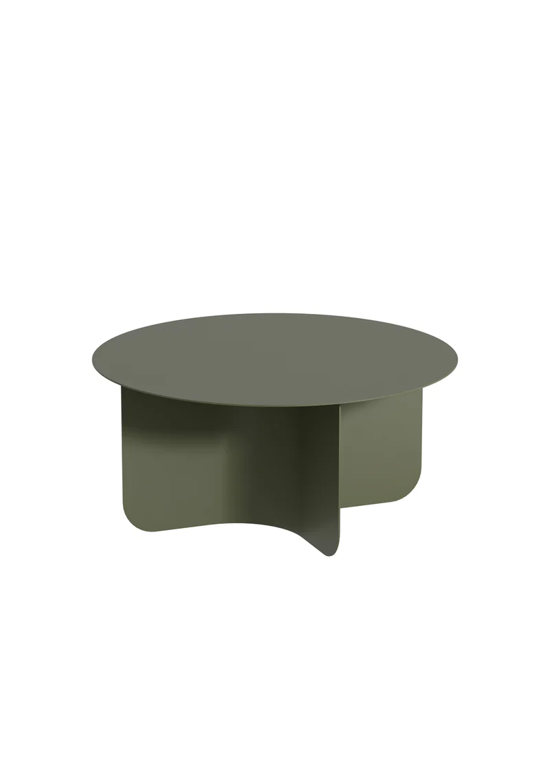 Table basse ronde en acier vert 65x30cm Miro - Metallbude