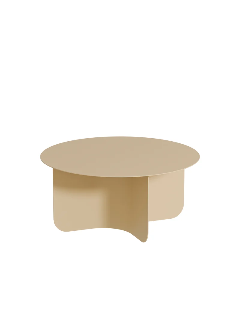 Table basse ronde en acier beige 65x30cm Miro - Metallbude